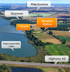 Jezioro Niepruszewskie - Stacja pogodowa - Lądowisko EPZB